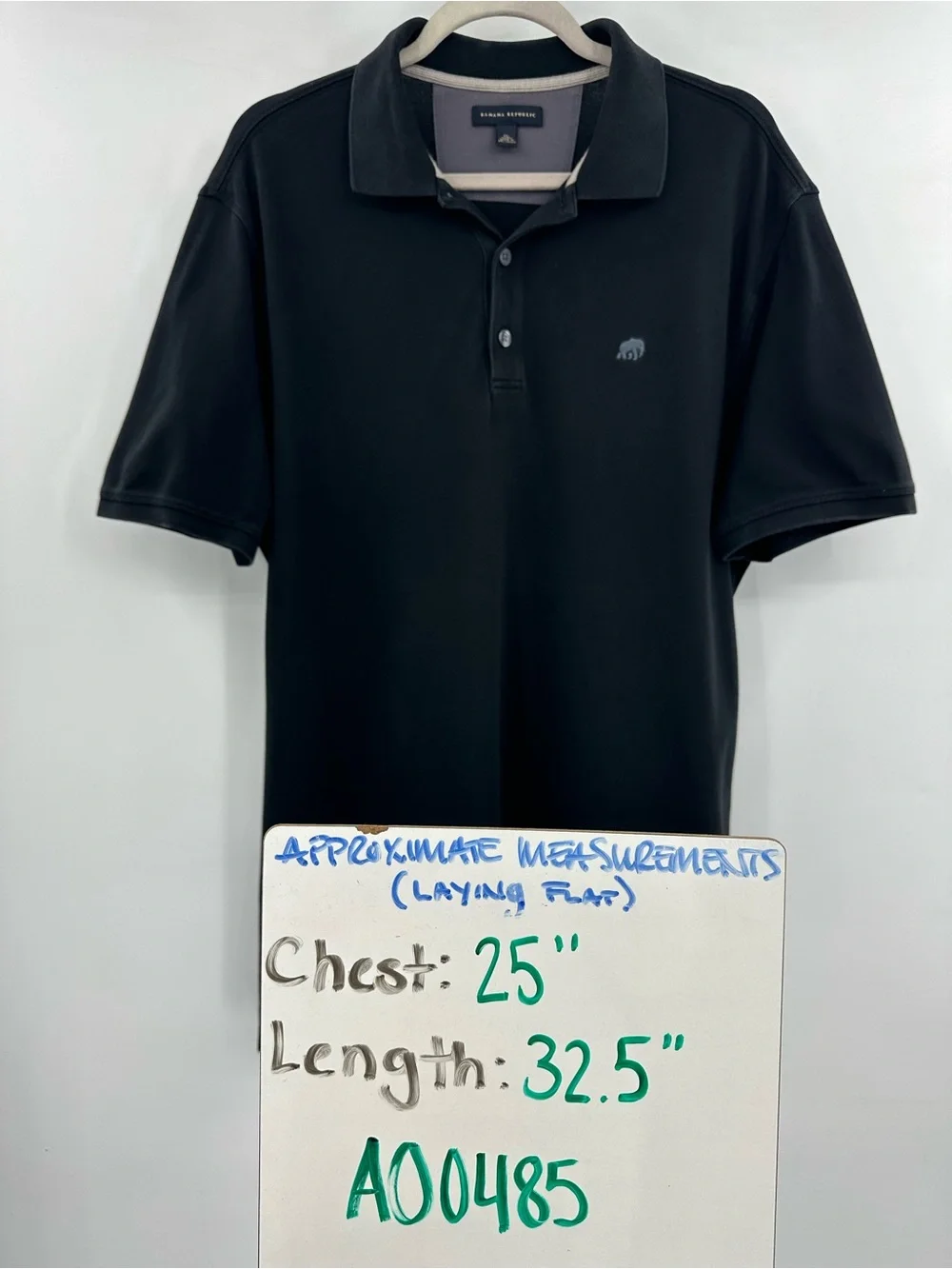 Banana Republic Men's Black Polo with Subtle Logo